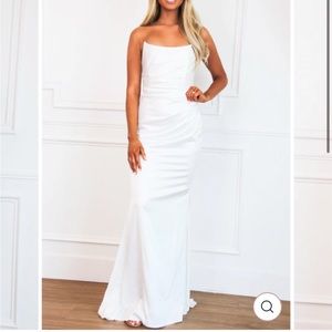 Talia Strapless Dress perfect for a bride to be